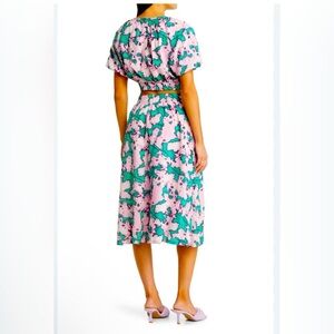 Chelsea28 Puff Sleeve Organic Cotton Blend Midi Dress NWT